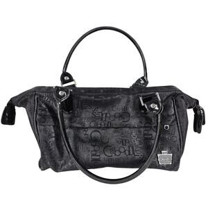 CABOODLES WOMEN BLACK FABRIC MAKEUP COSMETICS TOTE ZIPPER TRAVEL CASE